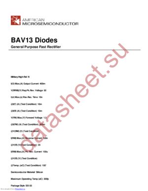 BAV13 datasheet  