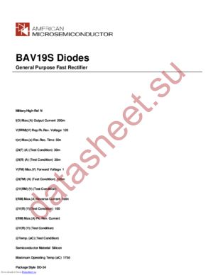 BAV19S datasheet  