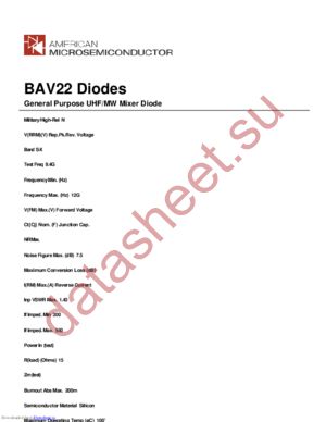 BAV22 datasheet  