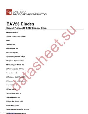 BAV25 datasheet  