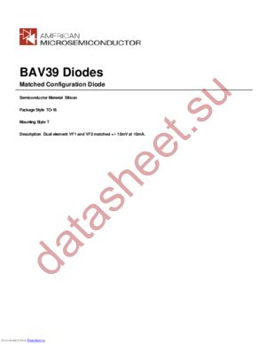 BAV39 datasheet  