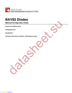 BAV83 datasheet  