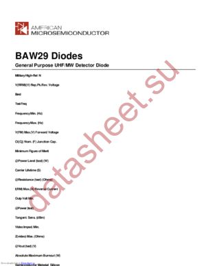 BAW29 datasheet  