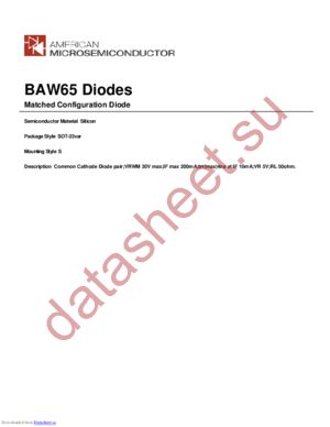 BAW65 datasheet  
