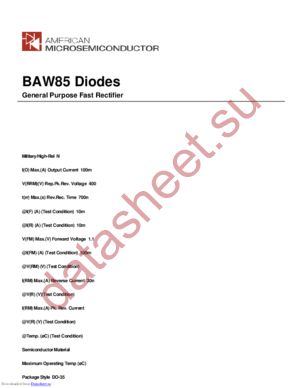 BAW85 datasheet  