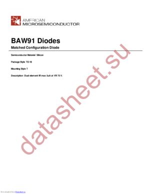 BAW91 datasheet  