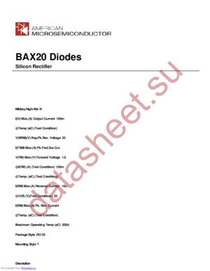 BAX20 datasheet  