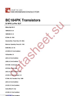 BC184PK datasheet  