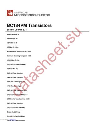 BC184PM datasheet  