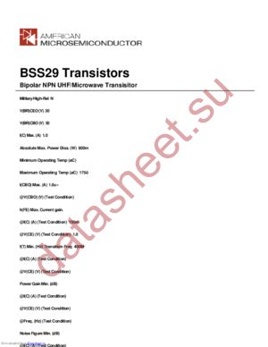 BSS29 datasheet  