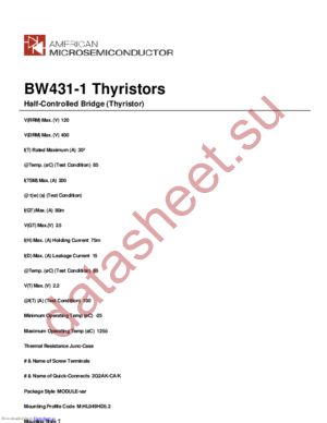 BW431-1 datasheet  