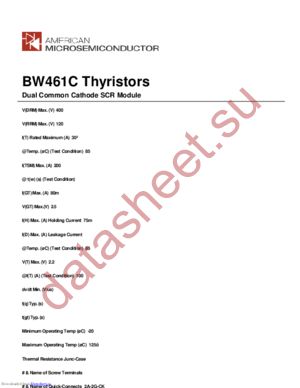 BW461C datasheet  