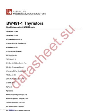 BW491-1 datasheet  