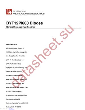 BYT12PI600 datasheet  