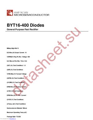 BYT16-400 datasheet  