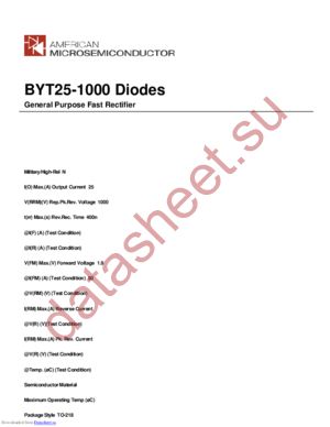 BYT25-1000 datasheet  