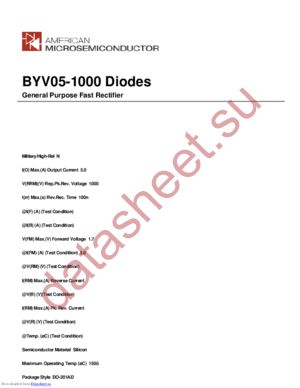 BYV05-1000 datasheet  
