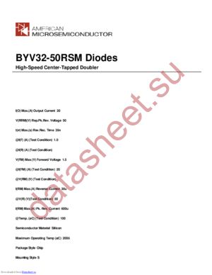 BYV32-50RSM datasheet  