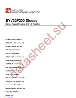 BYV32F200 datasheet  