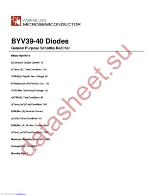 BYV39-40 datasheet  