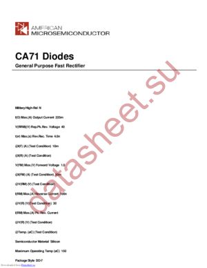 CA71 datasheet  