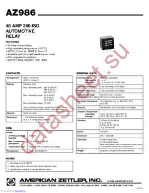 AZ986-1C-12DC4R1 datasheet  