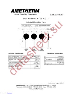 NT0547311 datasheet  