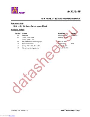 A43L2616BG-6F datasheet  