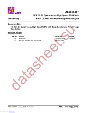 A63L06361E-8F datasheet  