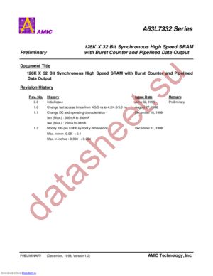 A63L7332E-4.2 datasheet  