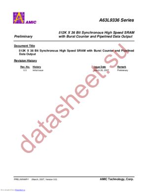 A63L9336E-3.2F datasheet  