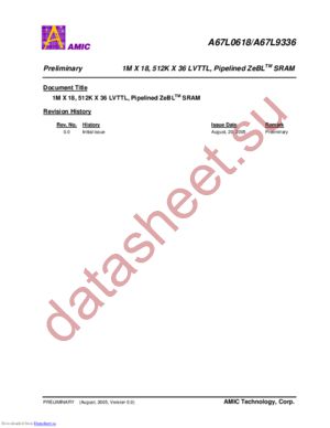 A67L0618E-2.8F datasheet  