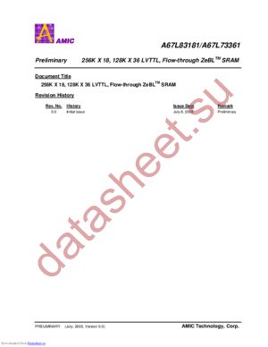 A67L06181E-10.0F datasheet  