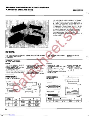 841-17-DAFR-DB15P datasheet  