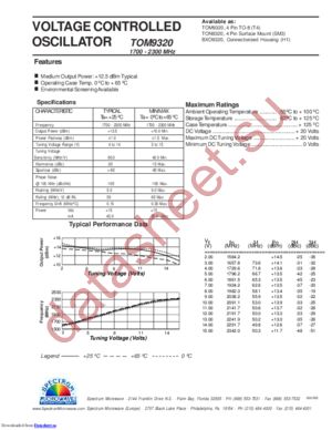 TOM9320 datasheet  