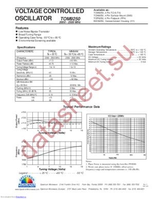 TOM9250 datasheet  