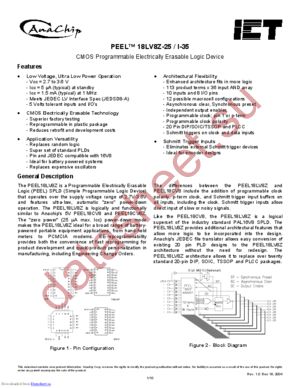 PEEL18LV8ZS-25 datasheet  