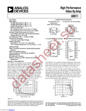 AD811S datasheet  