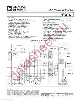 AD1981BLJSTZ2 datasheet  