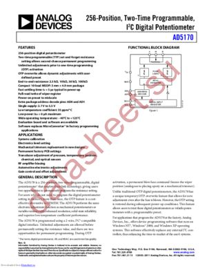 AD5170BRMZ2.5-RL7 datasheet  