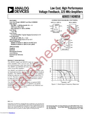 AD8057ART datasheet  