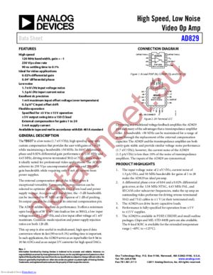 AD829AR-EBZ datasheet  