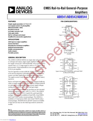 AD8542ARMZ datasheet  