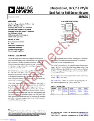 AD8676 datasheet  