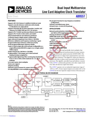 AD9557BCPZ datasheet  