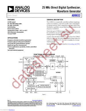 AD9832BRUZ-REEL datasheet  