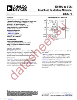 ADL5375-05ACPZ-R7 datasheet  