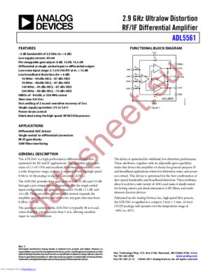 ADL5561ACPZ-R7 datasheet  