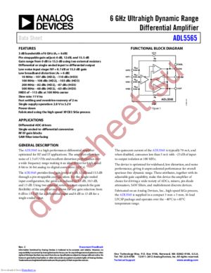 ADL5565ACPZ-R7 datasheet  