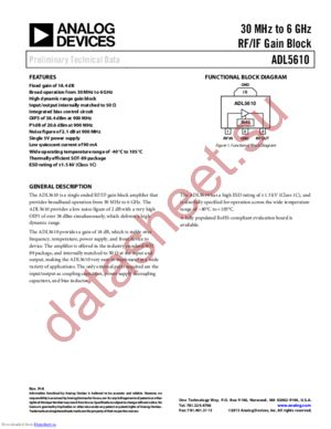 ADL5610ARKZ-R7 datasheet  
